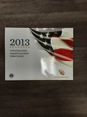 2013 US Mint Annual Uncirculated Dollar Coin Set w Silver American Eagle #49011W - Image 1 of 4