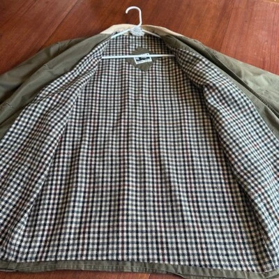 Abrigo Ecuestre De Colección British Mist Verde Franela Forrado Sutton Unisex Talla L Tareas Foto 1 de 4