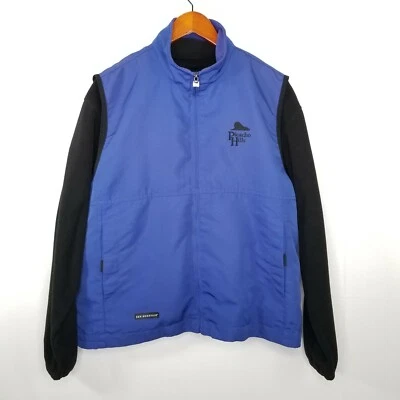 Chaleco Chaqueta Sun Mountain Para Hombres Mediano Cremallera Completa 2 en 1 Azul Negro Foto 1 de 4