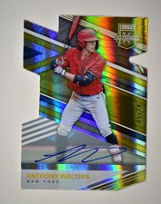 2020 Elite Extra Edition Aspirations Die-Cut Gold Auto #91 Anthony Walters /24