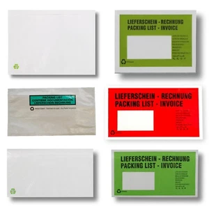 Delivery note pockets DIN long document pockets invoice bag C4 C5 C6 glassine - Picture 1 of 41