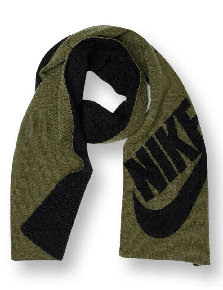 Nike Reversible Scarf Futura Club Sport Olive Green Black N1002946 206