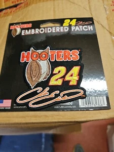 Hooter's #24 Chase Elliott Embroidered Patch NASCAR Iron on Rookie Year Hooters - Picture 1 of 5
