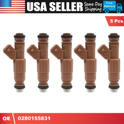 Inyectores de combustible 5 piezas 0280155831 para Volvo S60 S80 C70 XC90 1998-09 2,4 L 2,5 L Foto 1 de 4