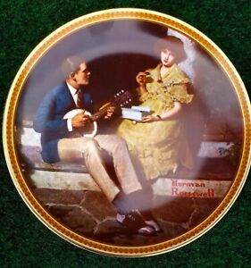 Pondering On The Porch Vintage Norman Rockwell Collector Plates Excellent