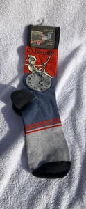 NWT Blue Q Mr. Punctual Socks Novelty Unisex Biking - Picture 1 of 3
