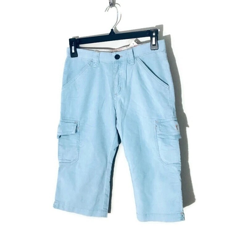 LL BEAN девочек размер 10 синий грузовой вельвет укороченные брюки - Изображение 1 из 4