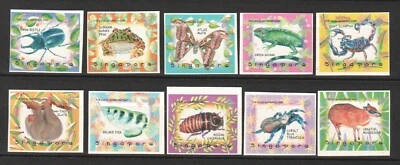 SINGAPORE 1998 25TH ANNIV. S'PORE ZOO (FRAGILE FOREST) BOOKLET PANE SET 10 STAMP - Image 1 of 3