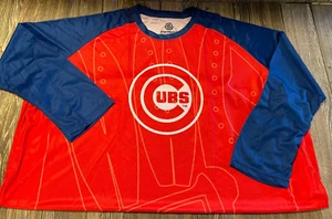 Brand New Mens Chicago Cubs Bright Red/Blue Limited Ed. Long Sleeve Shirt 3XL - Picture 1 of 3