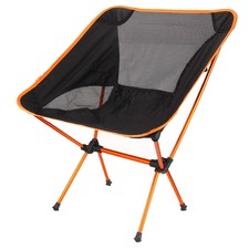 Backrest Folding Chair Beach Sunbath Picnic Barbecue Fishing Stool - ORANGE