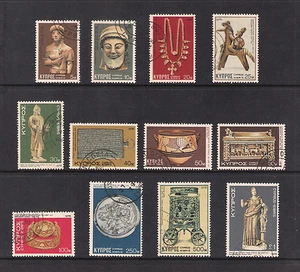 1976 DEFINITIVE ARCHAEOLOGIGAL TREASURES OF CYPRUS art sculptures artifacts USED - Picture 1 of 1