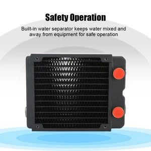 Computer Water Cooling Copper Radiator 3-Layer 12-Tube PC Cooler Heatsink 12 NEW - Afbeelding 1 van 8