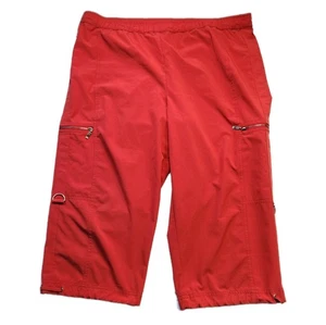 Chico’s 3 Zenergy Damen Neema Emma Cargo Crop Hose Größe XL Mai Tai Rot - Bild 1 von 16