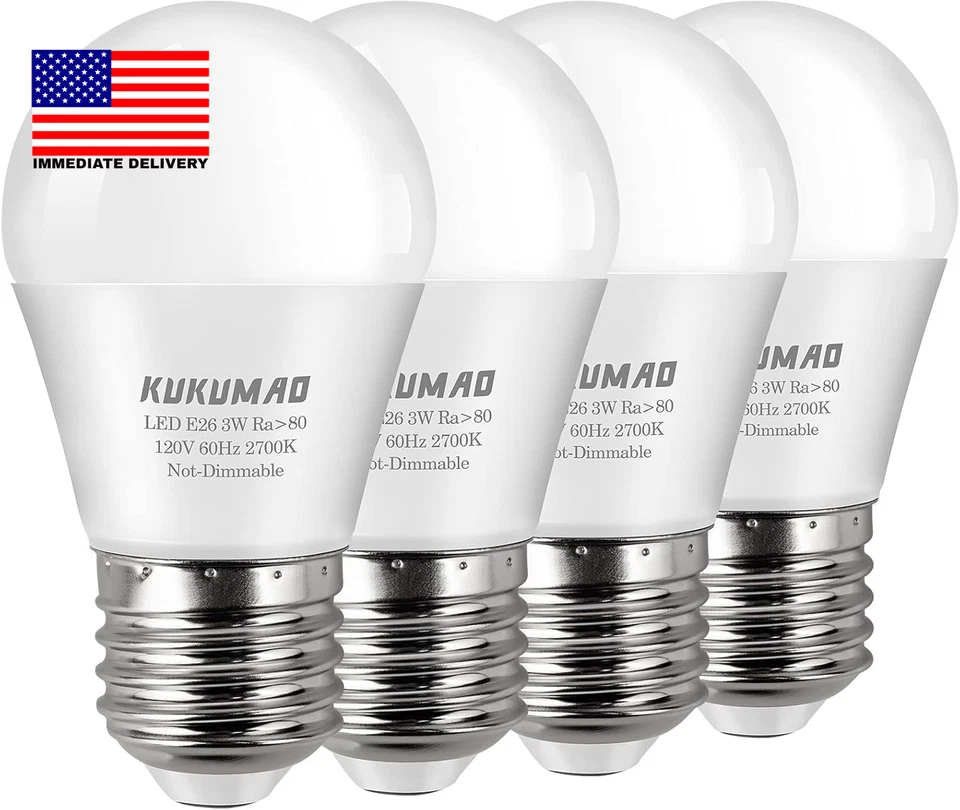 LED Bulb 3W 25 Watt Equivalent , Night Stand Bulb Table Lamp Bulb A15 Light Bulb - Image 1 of 4