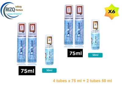 6 Flaschen Dr Mist natürliches aluminiumfreies Deodorant Spray entfernt Körpergeruch 75+50ml - Bild 1 von 3