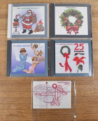 3 tarjetas de memoria bordadas Janome NAVIDAD + ángeles Foto 1 de 4