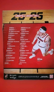 2025-26 University of Louisville Men's Basketball Schedule Poster Kasean Pryor  - Picture 1 of 1