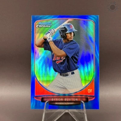 2013 Bowman Chrome Byron Buxton Blue Mini Refractor /99 1st Card #1 - Image 1 of 2