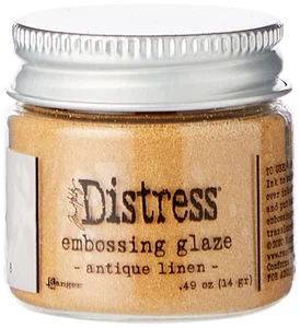 Antique Linen Embossing Glaze 0.49 Ounce Translucent Powder For Crafting - Picture 1 of 4