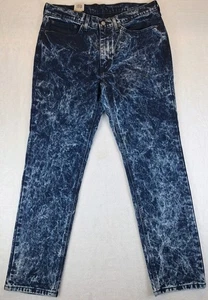 NEW Levi Mens 541 Athletic Taper Denim Jeans Dark Blue Acid Wash Stretch 34x32 - Picture 1 of 10