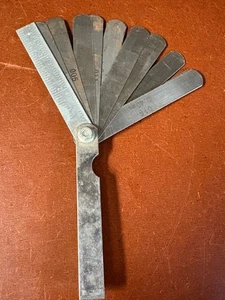 VINTAGE FEELER GAUGE JAPAN RULER .05mm-.63mm 002 - 025 - Picture 1 of 3