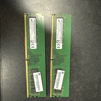 16GB (8GBx2) Micron 8GB 1Rx8 PC4-2666V-UA2-11 Desktop Memory. - Image 1 of 2
