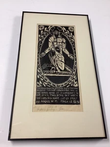 Signed Woodblock From Psalm 118: 22-23 1972 - Picture 1 of 11
