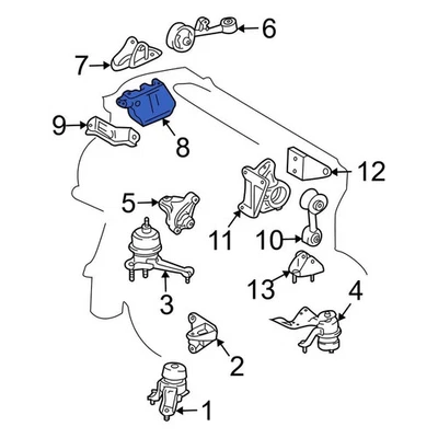 For Toyota Camry 2002-2011 Toyota 123160H050 Engine Mount Bracket Foto 1 de 4