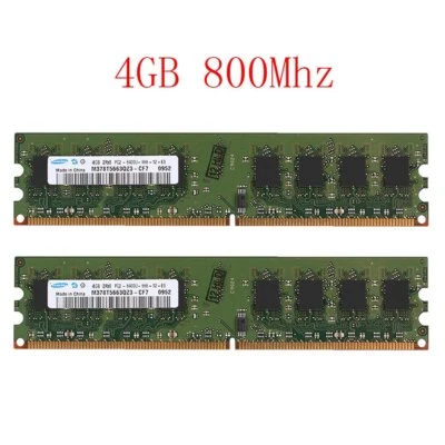 8GB 2x 4GB / 2GB PC2-6400 DDR2 800MHz Desktop RAM Memory DIMM For Samsung Lot 02 - Image 1 of 4
