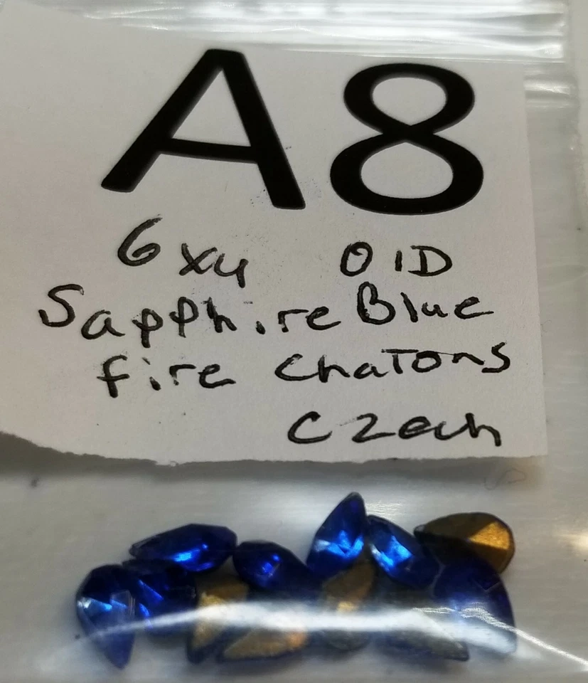 Diamantes de imitación de pera de colección 6x3,6 mm y 6x4 mm facetados PB reparación de joyas Alemania Checa 6003 Foto 1 de 1