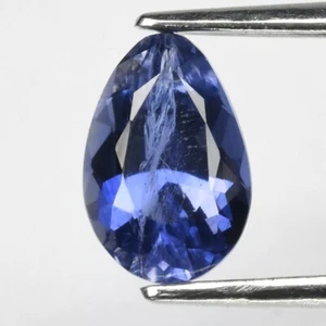 💎 Iolita violeta azulada natural pera 8,95 quilates 8,2 x 5,5 mm - Piedra preciosa de Tanzania - Imagen 1 de 4