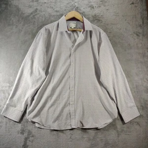 Construct Shirt Mens XL Blue Diamond Pattern Slim Fit Wick Quick Dry Silky - Picture 1 of 7