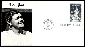1983 Babe Ruth FDC NY Yankees Greatest Baseball Legend Clevenger Cachet - Picture 1 of 4