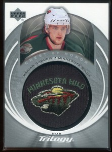 2003-04 Upper Deck Trilogy 109 Marian Gaborik COH Patch Crest of Honor