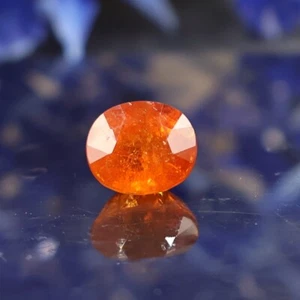 5.80 Cts Natural Spessartite Garnet Stone Orange Garnet Oval Cut 10x9 MM - Picture 1 of 5