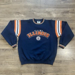 Vintage VTG Illinois University Fighting Illini Chief Crewneck Sweatshirt Medium - Picture 1 of 6
