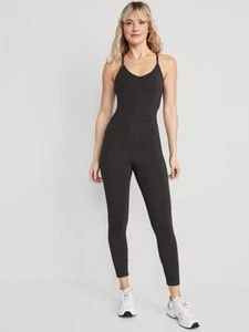 OLD NAVY Active Powerchill Body Mono Go Dry Cami Negro Carbón Talla L Nuevo - Imagen 1 de 10