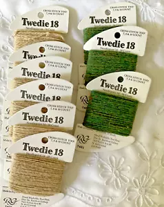 Needlepoint Embroidery Thread Twedie Lot of 9 by Rainbow Gallery 100% Wool 15yds - Picture 1 of 5