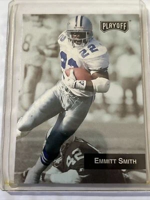 1993 Playoff # 10 EMMITT SMITH Dallas Cowboys Football Card - Image 1 of 4