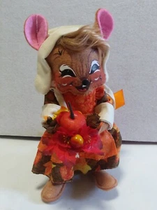 Annalee Dolls Thanksgiving 6" Fall Pilgrim Girl Mouse# 351217 - 2017 NWT Retired - Picture 1 of 6