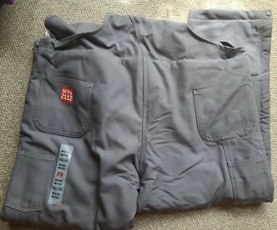 Macacão Carhartt fr babador acolchoado forrado cinza 48x32 Novo com etiquetas classificação ATPV 54.3 - Imagem 1 de 4