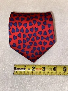 Alynn Mens Necktie Tie Be Mine Red Hearts Print  - Picture 1 of 6