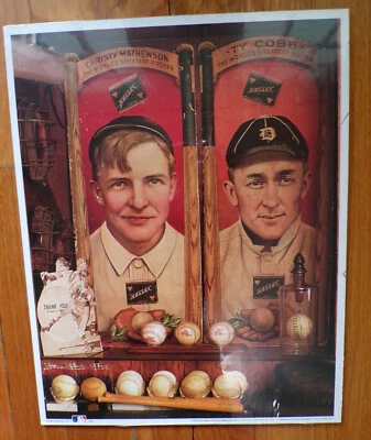 Ty Cobb Christy Mathewson  11x14 Baseball Poster New/ sealed  Tigers & Giants - Image 1 of 3