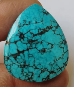 AAA+ Large Natural Turquoise 51.30 Ct. Pear Cabochon Loose Gemstone @Women Gift - Picture 1 of 6