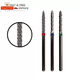 Undernail Nail Drill Bits Electric Manicure Machine Cutter Diamond File Gel 3/32 - Picture 1 of 5