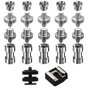 22x Camera Mount Screw Kit 1/4" 3/8" Hot Shoe Mount Tripod Screw Adapter for - Picture 1 of 4