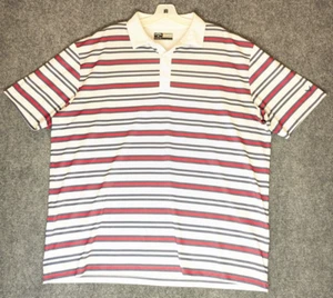 Polo golf uomo Callaway Opti-Dry taglia XL bianco blu/rosa gessato Edison - Foto 1 di 11