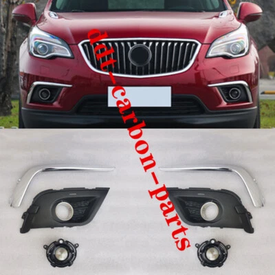 Par de luces antiniebla + cubierta de luz antiniebla para parachoques delantero diestro y derecho para Buick Envision 2016-2018 Foto 1 de 4