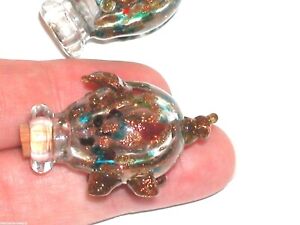 1 Glass Crystal ball Pig essential oil perfume piggy urn oil animal bottle cork