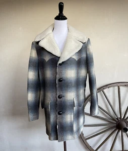 PENDLETON High Grade Western Ware Coat Wool Shearling Men's 42 - Picture 1 of 12